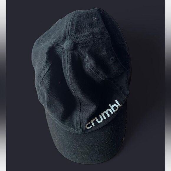 Crumbl Cookies Hat Cap Strap Back Spell Out Employee Black - Picture 1 of 2